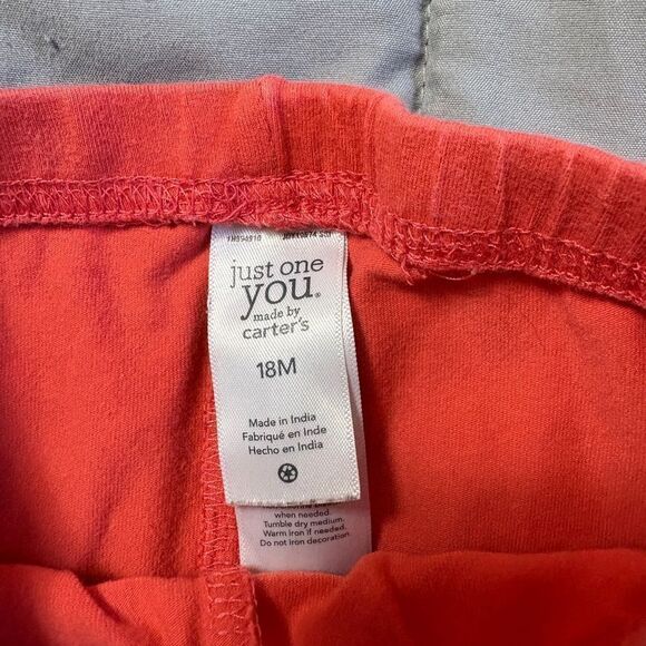 18m salmon/red carters leggings - Picture 2 of 3
